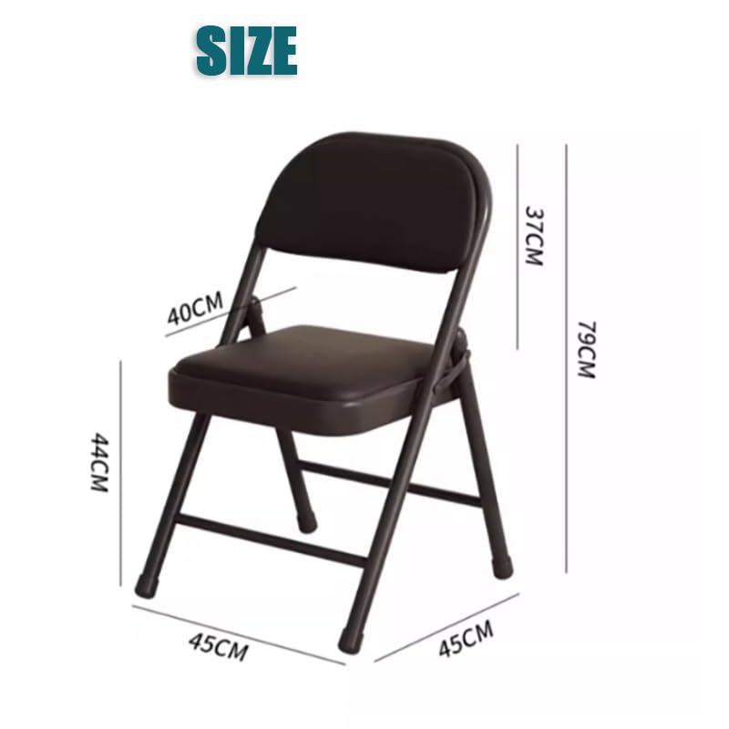 Black Padded Folding Chair with Backrest and Footrest P708584