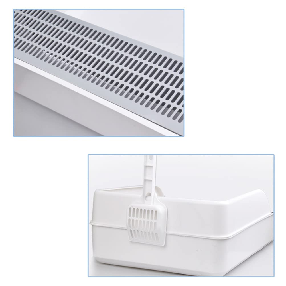 Plastic Half Covered Cat Litter Box Q490