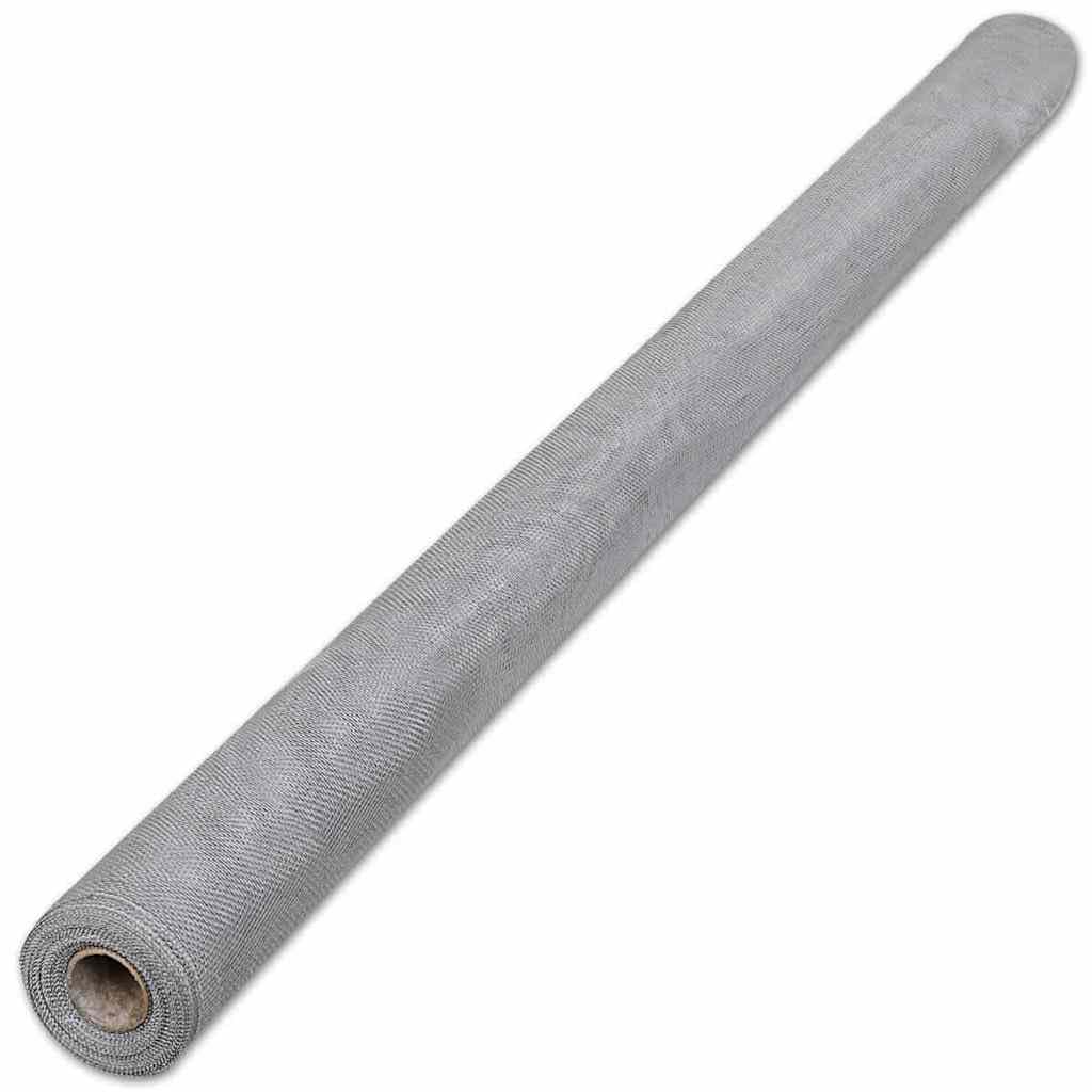 Aluminum Mesh Screen 39.4x196.9 Inches Silver C6057