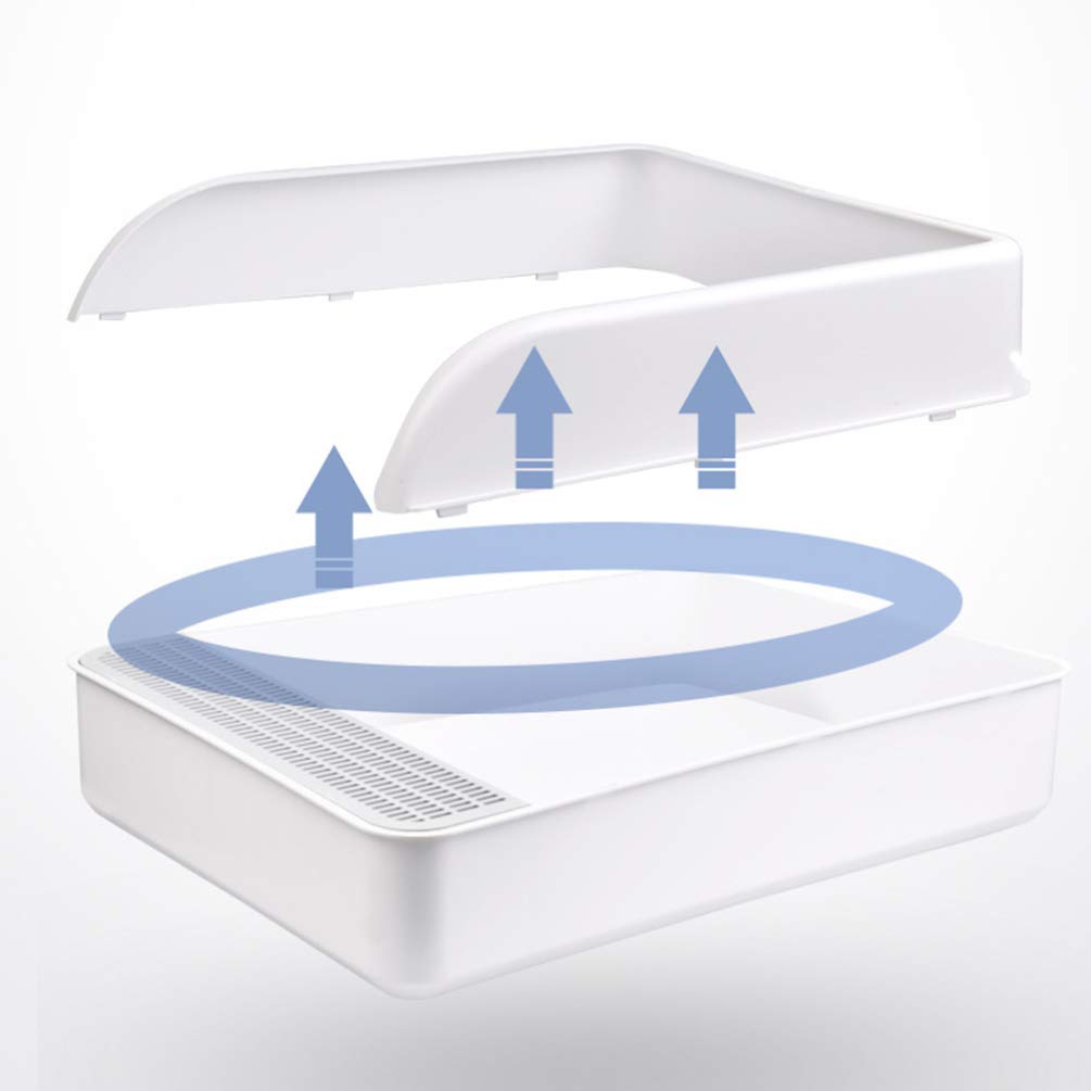 Plastic Half Covered Cat Litter Box Q490