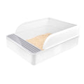 Plastic Half Covered Cat Litter Box Q490
