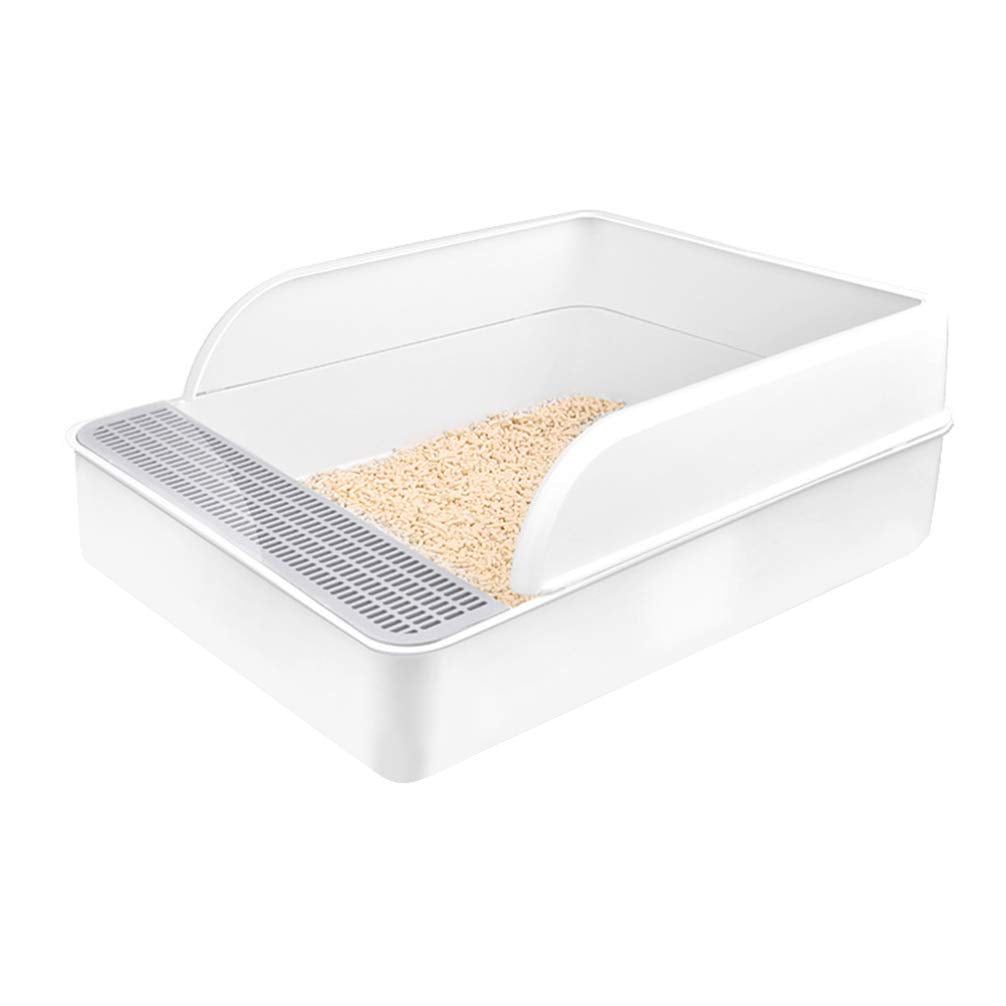 Plastic Half Covered Cat Litter Box Q490