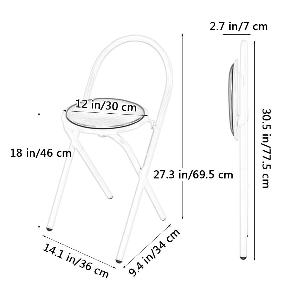 18 Inch Folding Chair with Backrest D79809