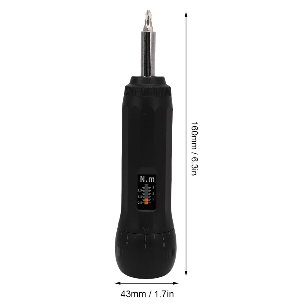 Torque Screwdriver Set 0.5-3N.m 1/4 Inch Drive with S2 Bits W125