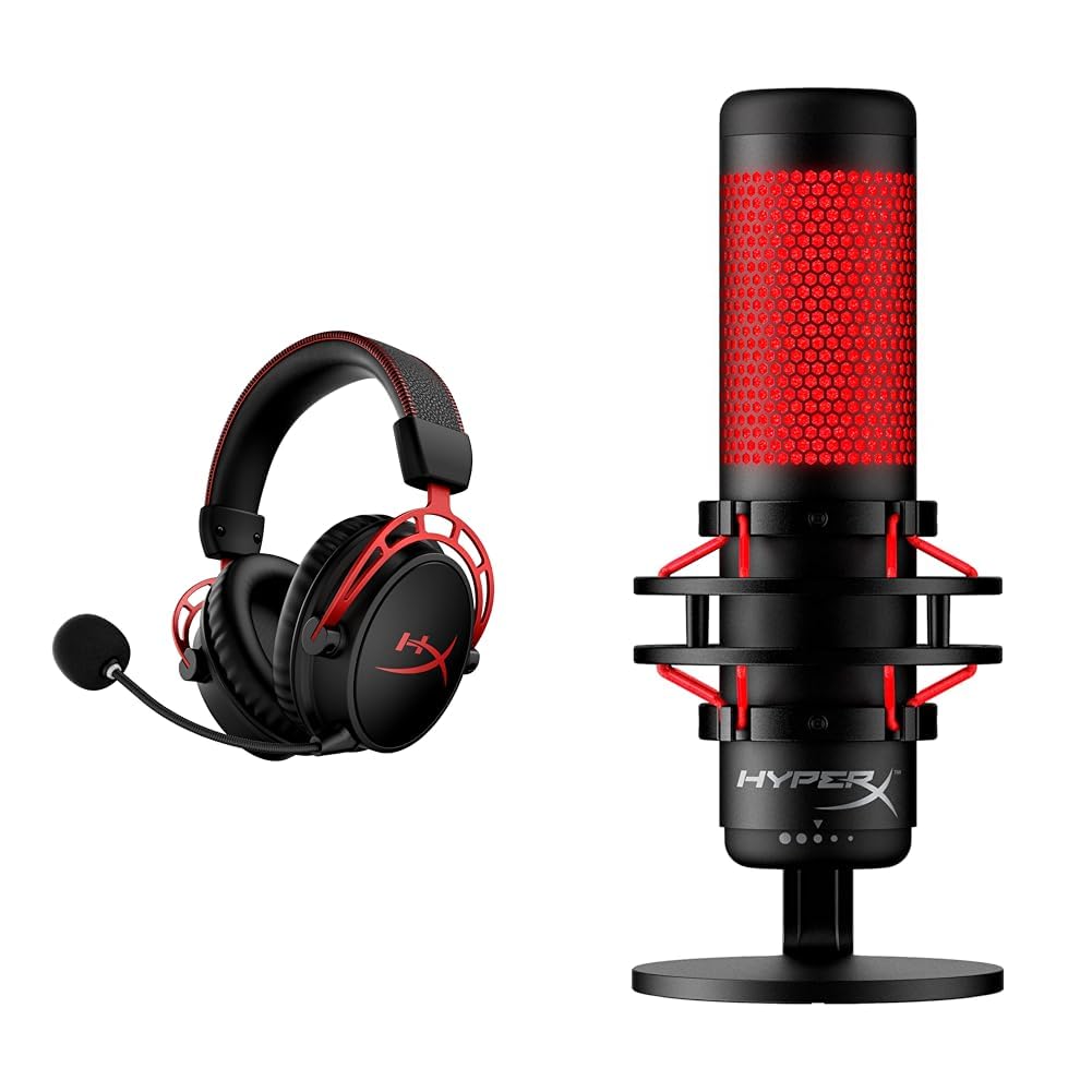 Wireless Gaming Headset & USB Condenser Gaming Microphone B189