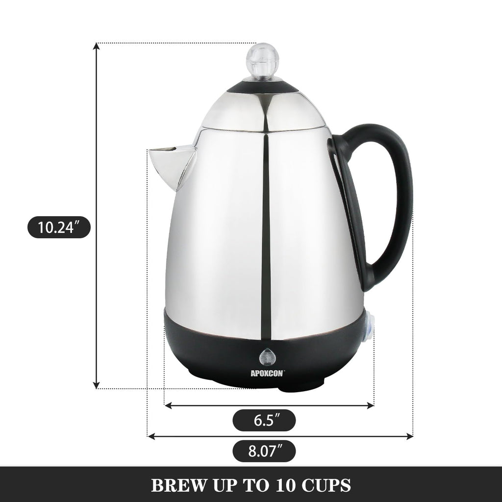 Electric Stainless Steel Coffee Percolator 10 Cup N4986