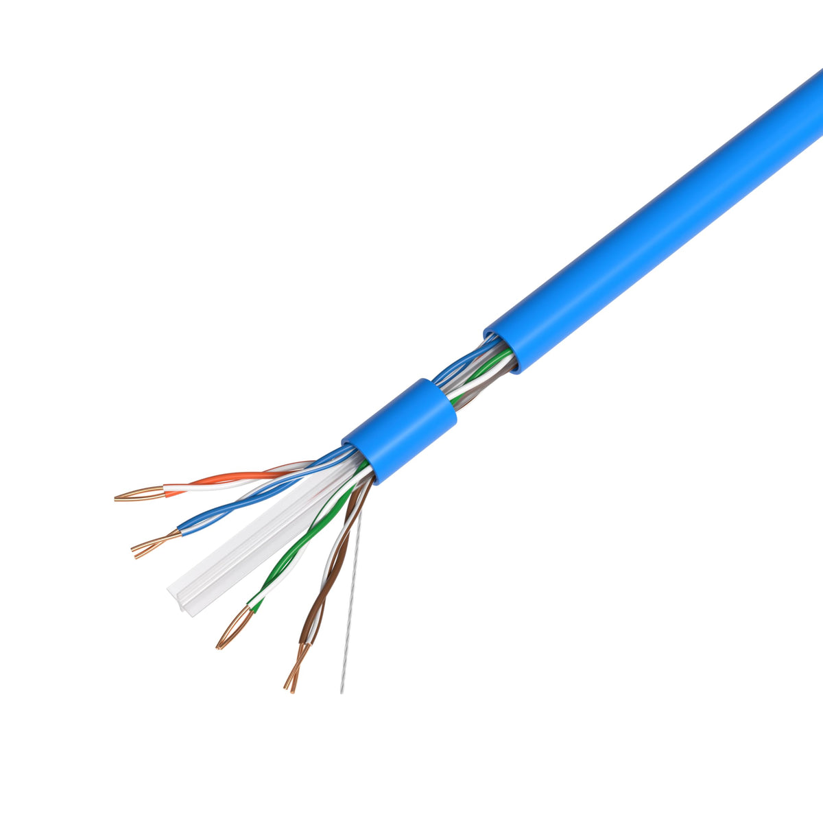 1000ft Plenum CMP CAT6 Solid Cable Blue R6546