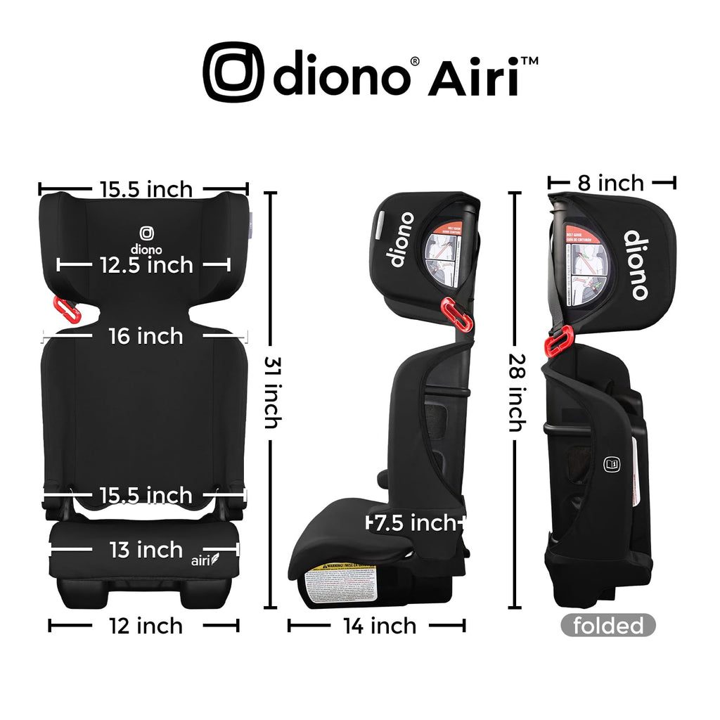 Black Foldable High Back Booster Seat T2216