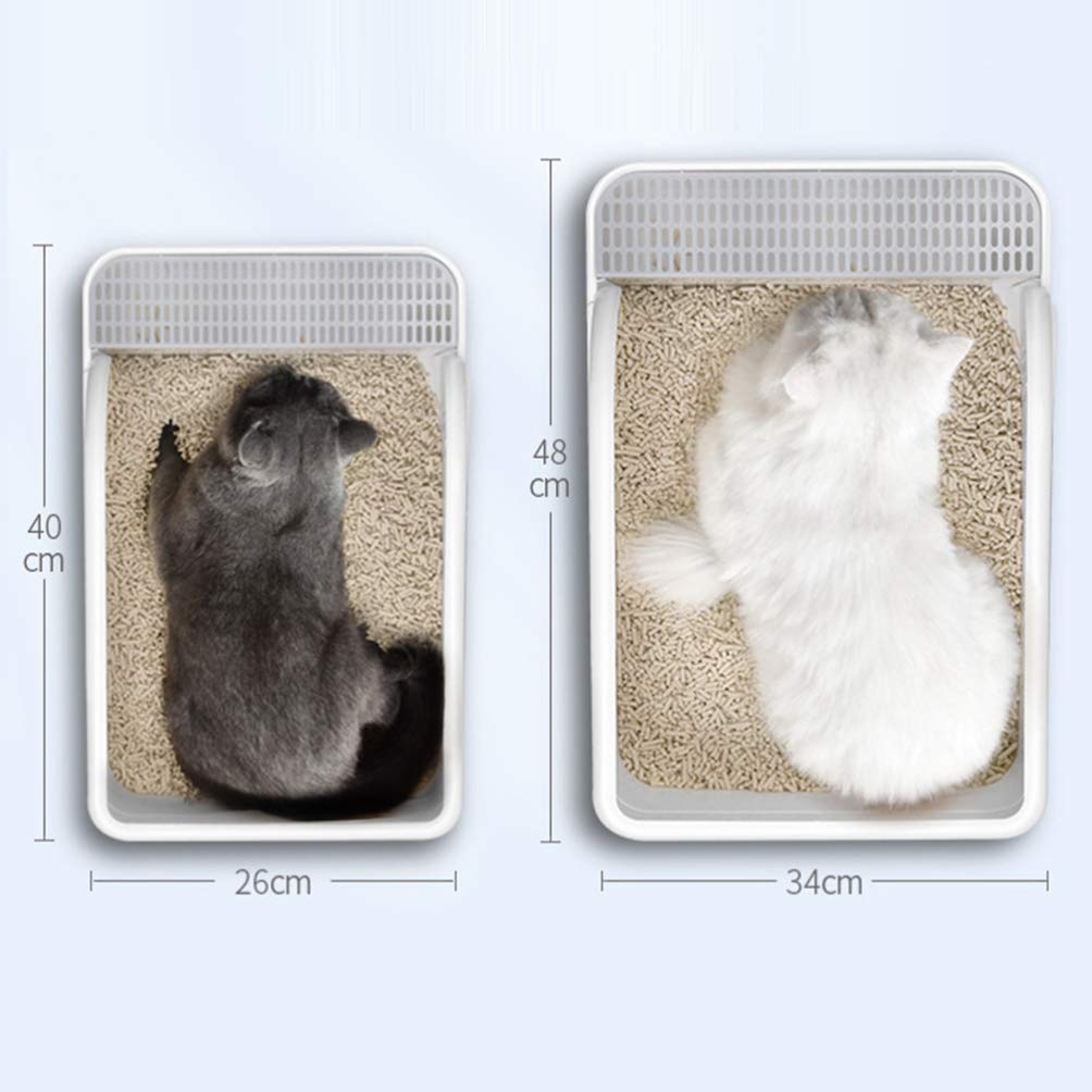 Plastic Half Covered Cat Litter Box Q490
