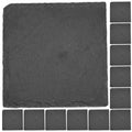 12 Pc Natural Stone Square Drink Coasters E9578