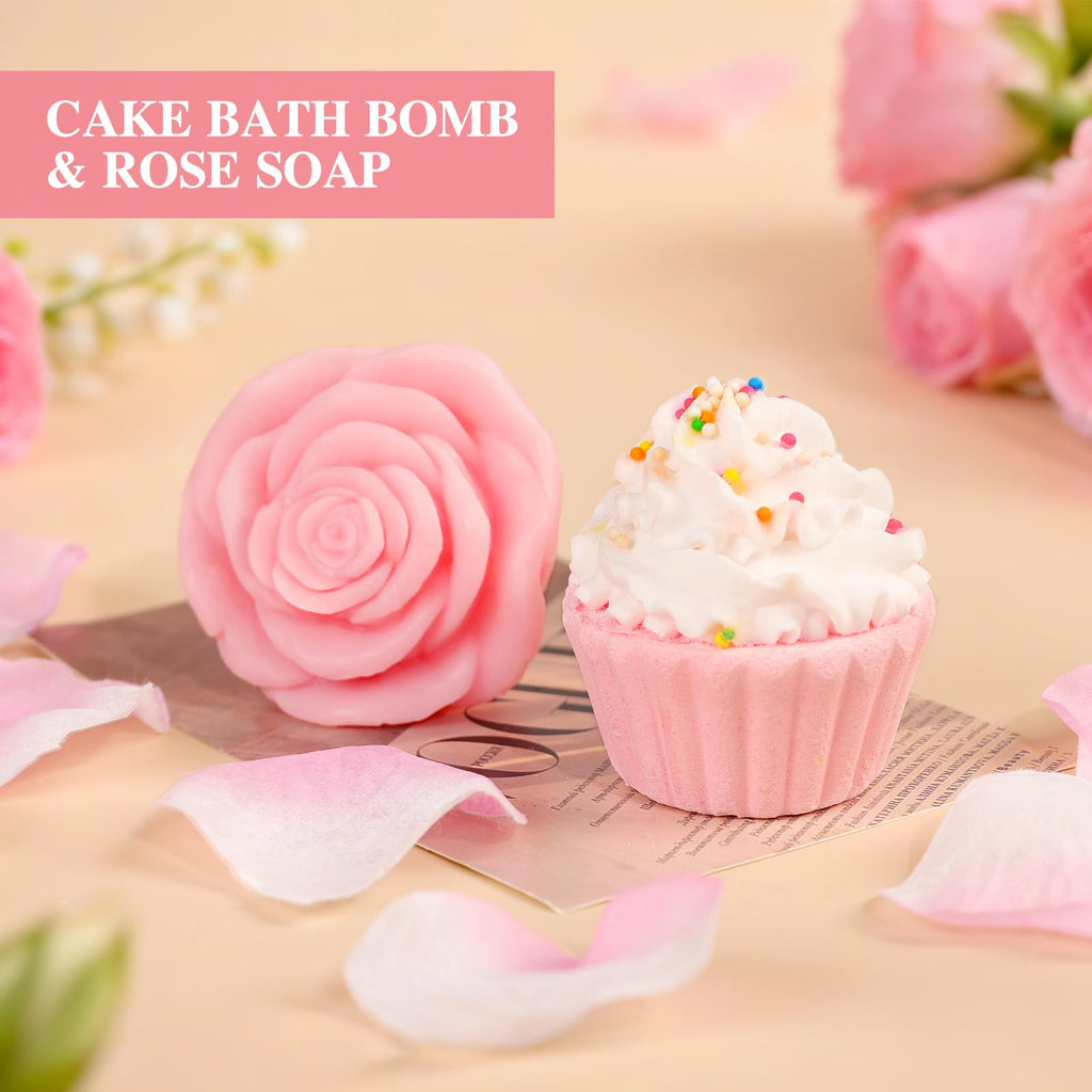 13PCS Spa Self Care Gift Basket Set Rose U101489