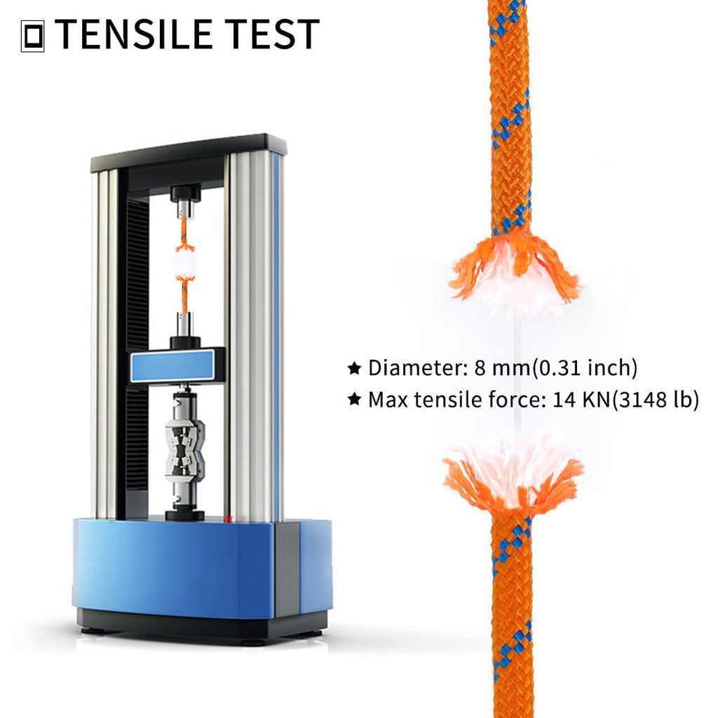 8mm High Strength Polyester Climbing Rope T97380