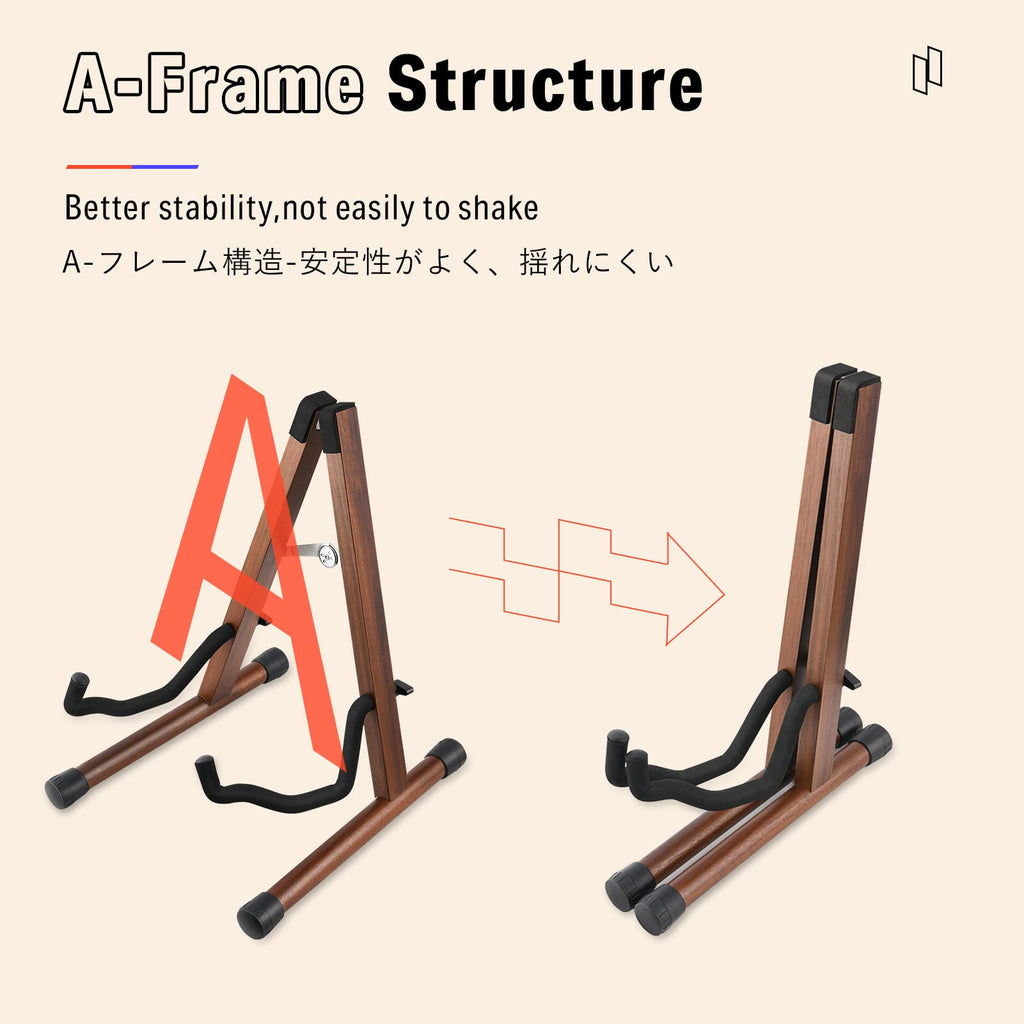 Wooden A Frame Folding Guitar Stand P77428