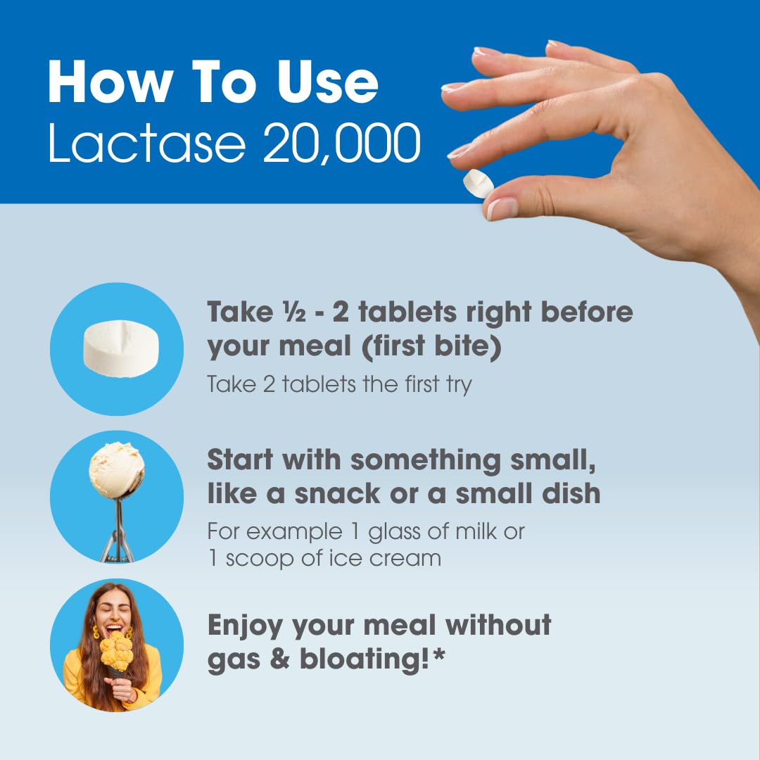 Lactase Digestive Enzymes 6 Scored Tablets B817