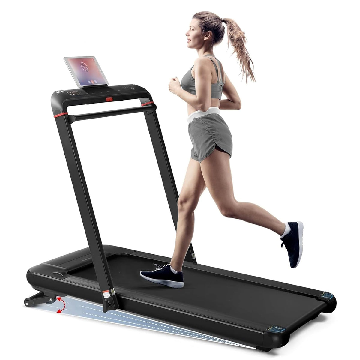 Foldable Treadmill with 18" Wide Running Belt E93756