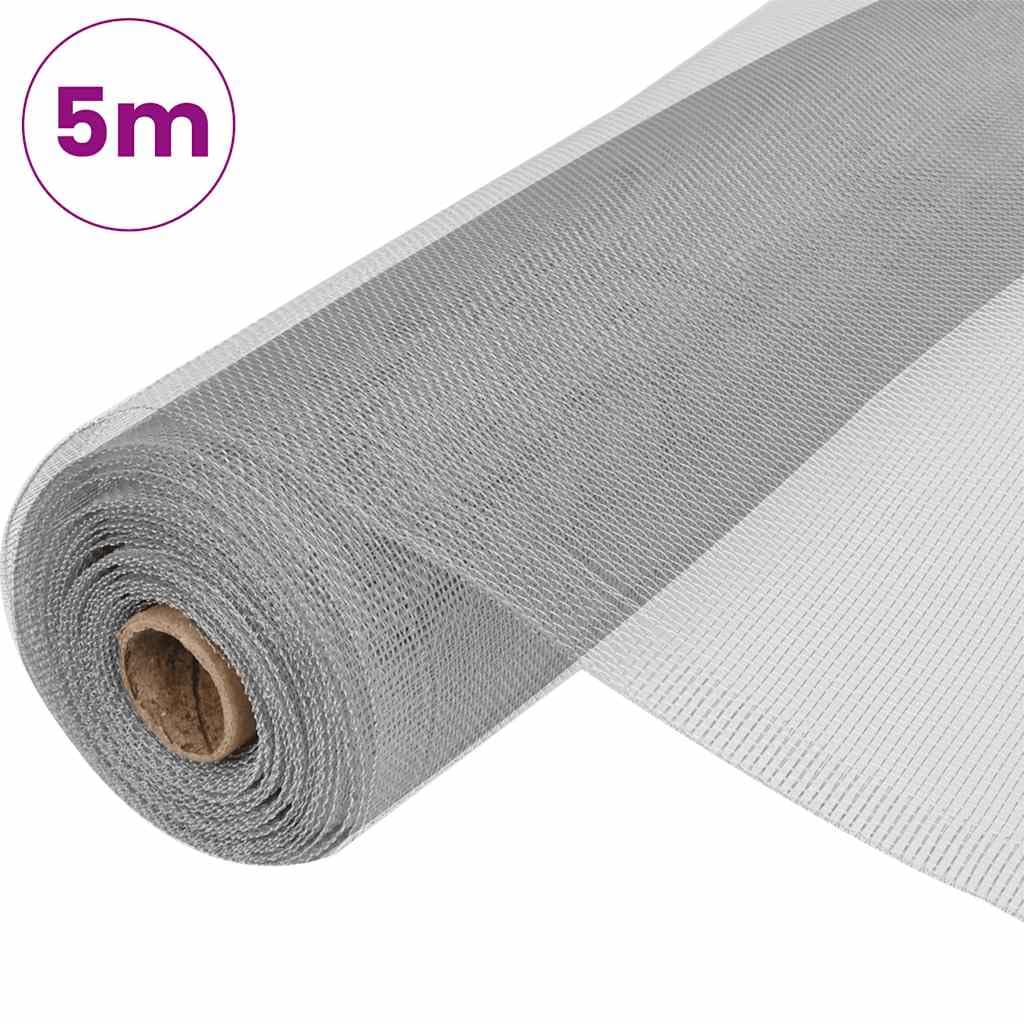 Aluminum Mesh Screen 39.4x196.9 Inch Silver E549412