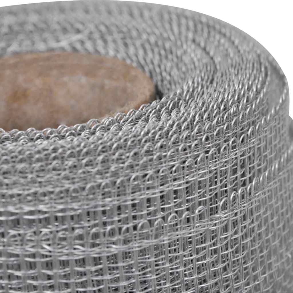 Aluminum Mesh Screen 39.4x196.9 Inches Silver C6057