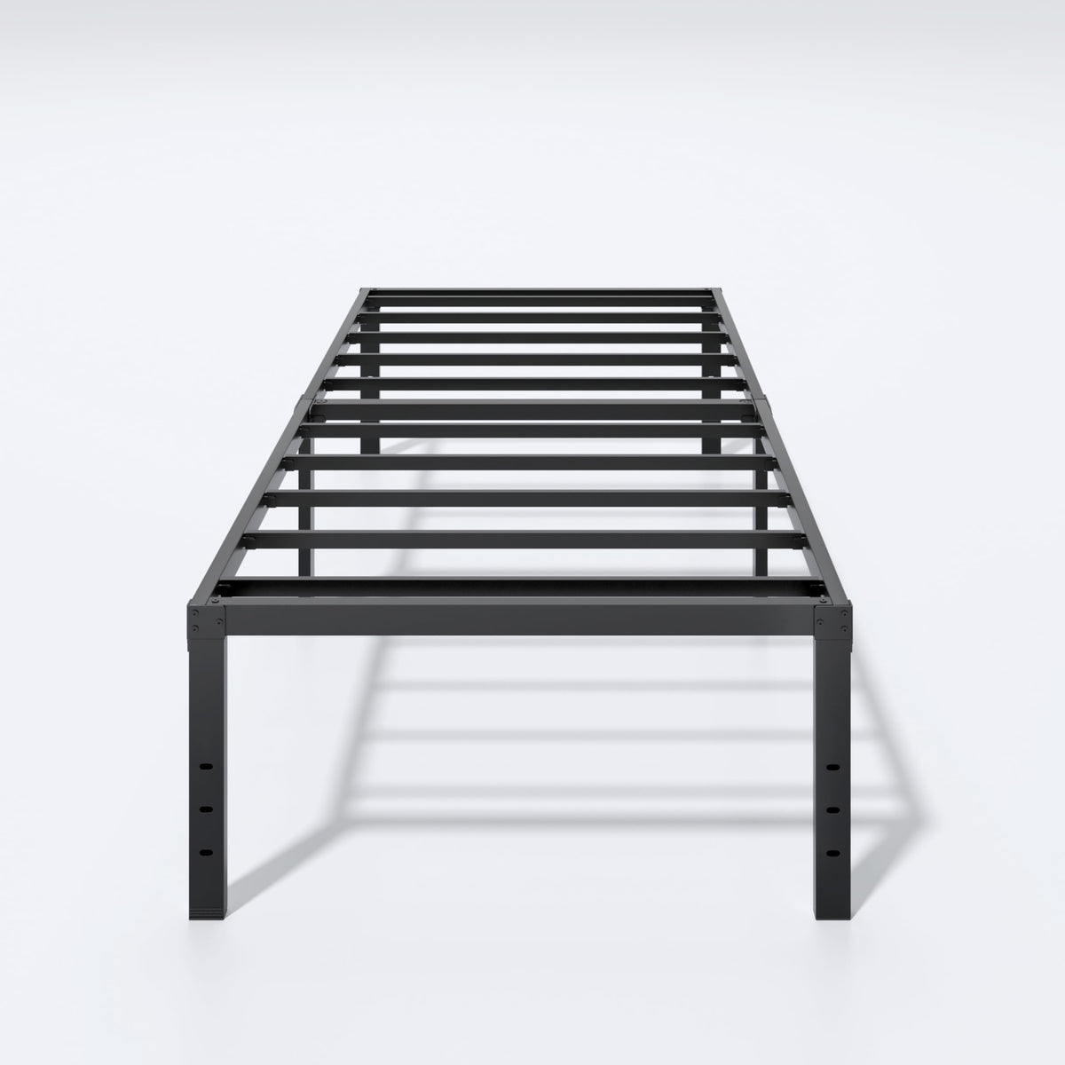 Twin XL 18 Inch Metal Platform Bed Frame with Underbed Storage T7431
