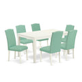 7 Piece Dining Table Set with 6 Faux Leather Chairs K8600
