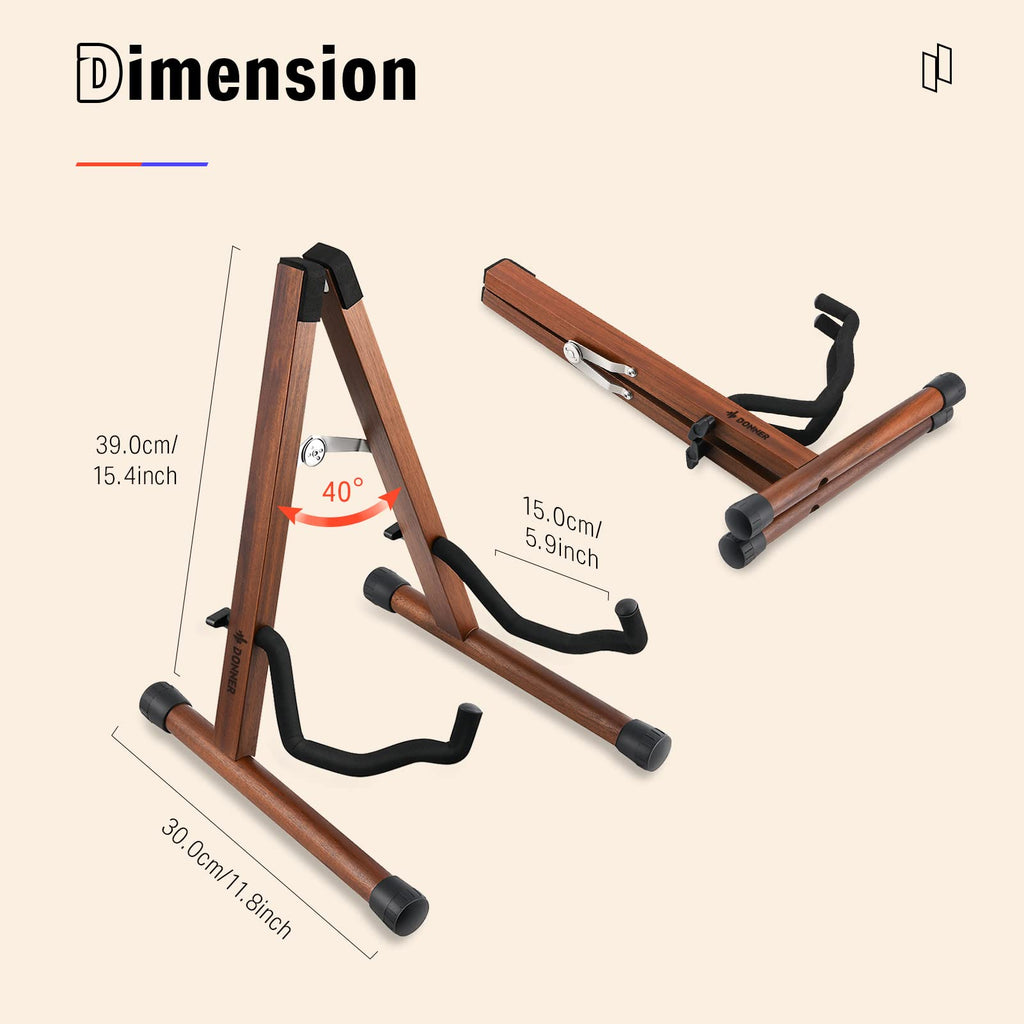 Wooden A Frame Folding Guitar Stand P77428