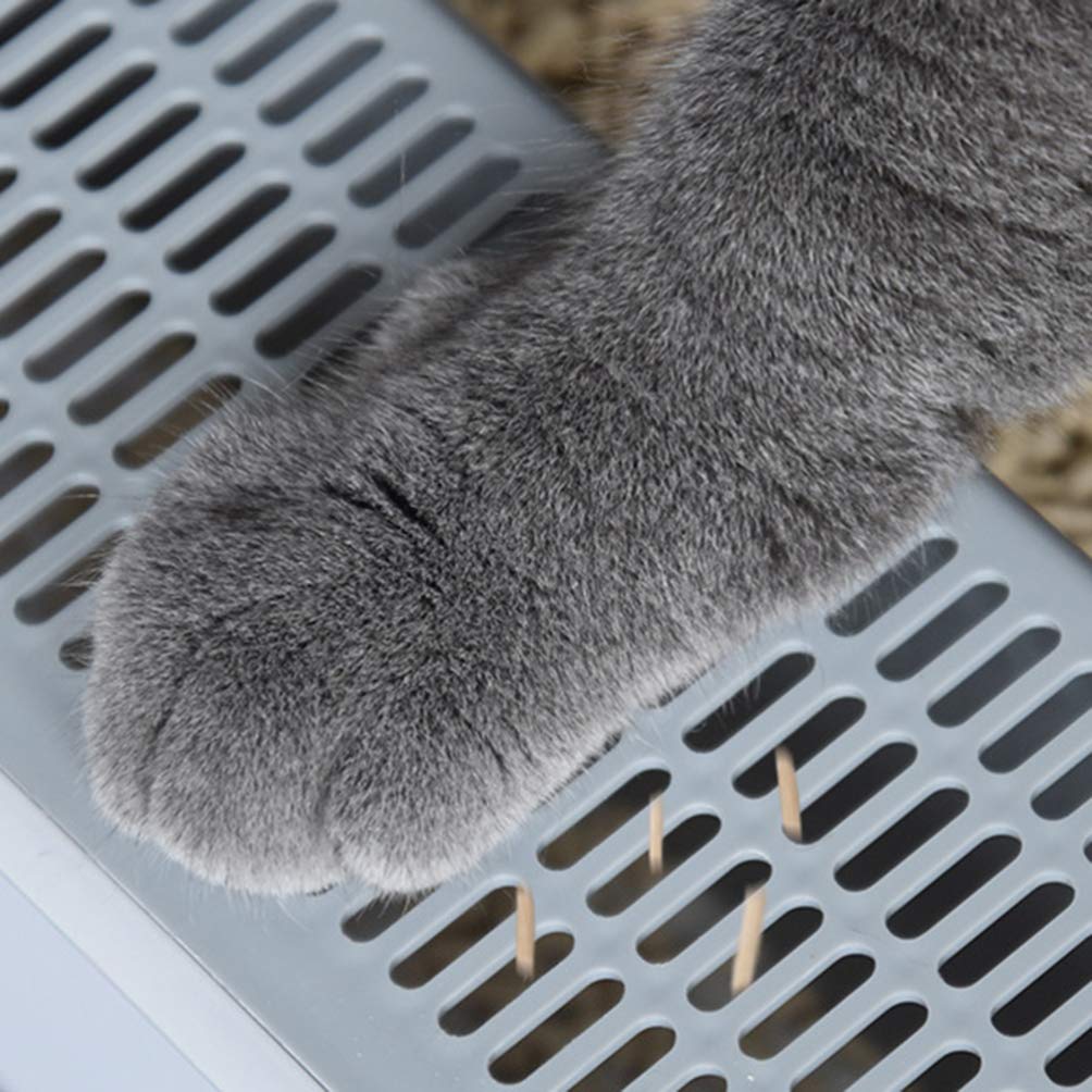 Plastic Half Covered Cat Litter Box Q490