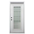 Primed Steel Right-Hand Inswing Full Lite Prehung Front Door 36" x 80" T765174