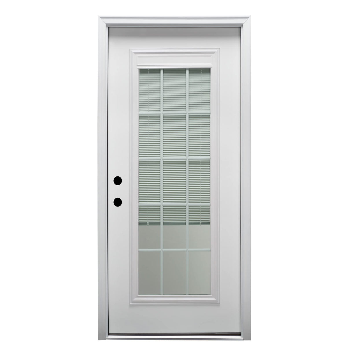 Primed Steel Right-Hand Inswing Full Lite Prehung Front Door 36" x 80" T765174