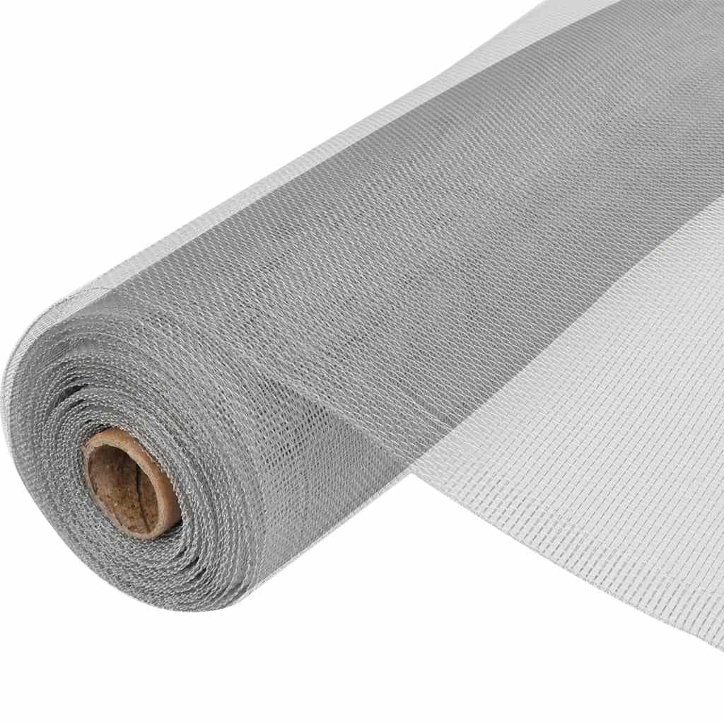 Aluminum Mesh Screen 39.4x196.9 Inches Silver C6057