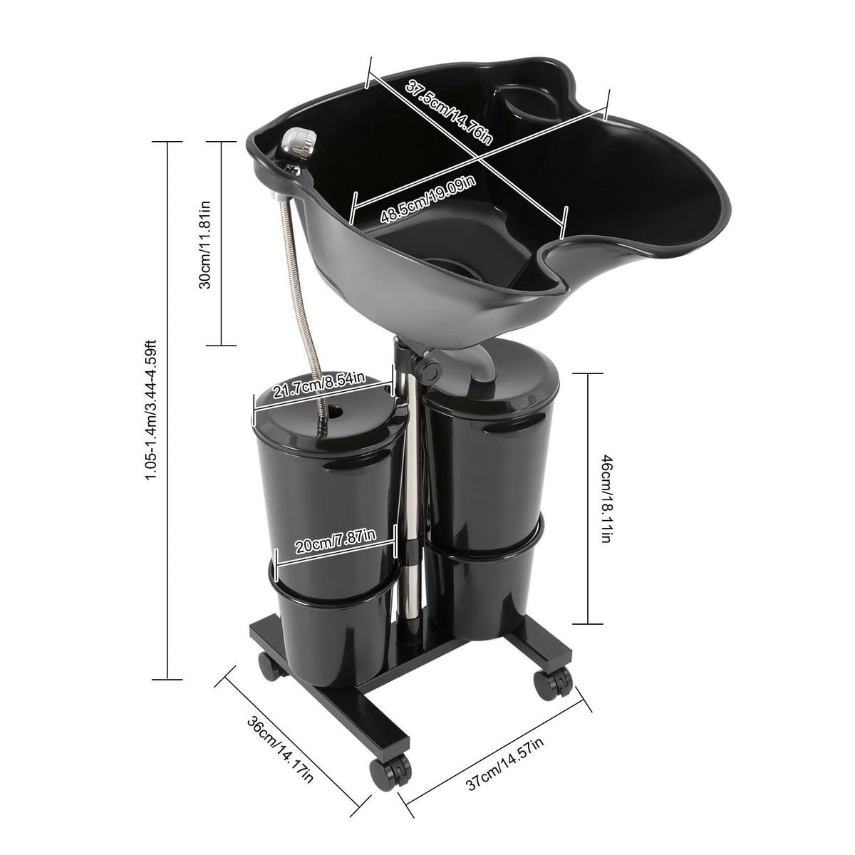 Portable Shampoo Bowl with Electric Pump X839
