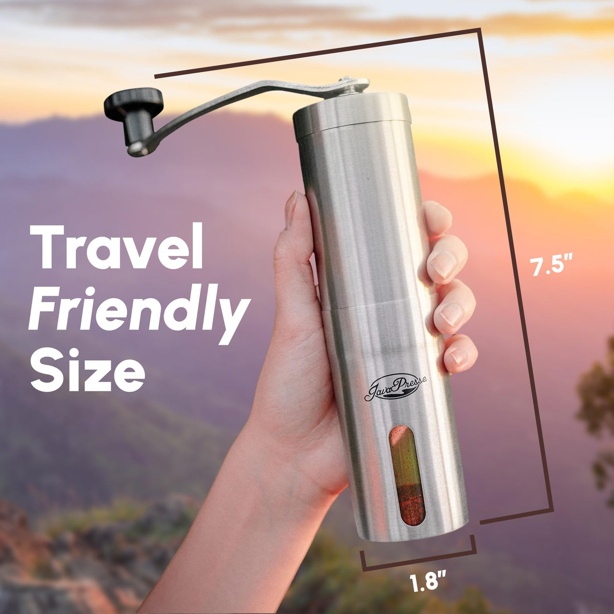 Manual Stainless Steel Conical Burr Coffee Grinder I494025