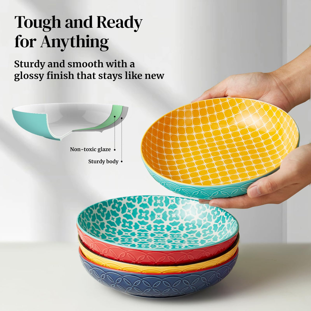 8.5" Porcelain Serving Bowls Set of 4 O5837