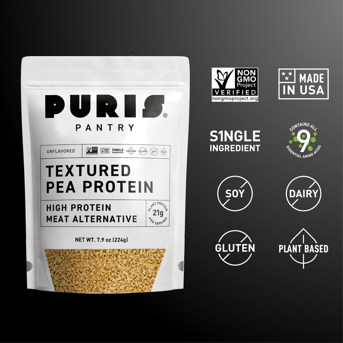 Textured Pea Protein 21g 5 lb Bulk P8474