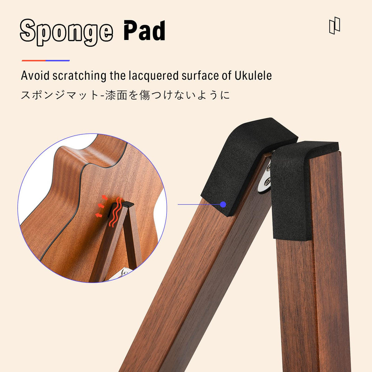 Wooden A Frame Folding Guitar Stand P77428
