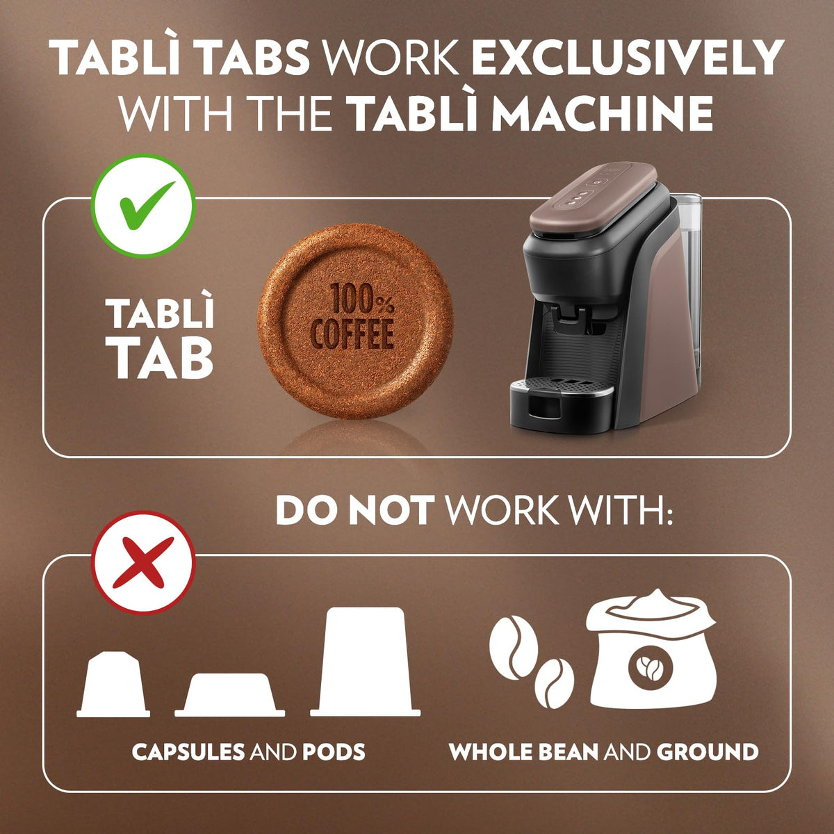 Espresso Machine and Coffee Tabs M4798