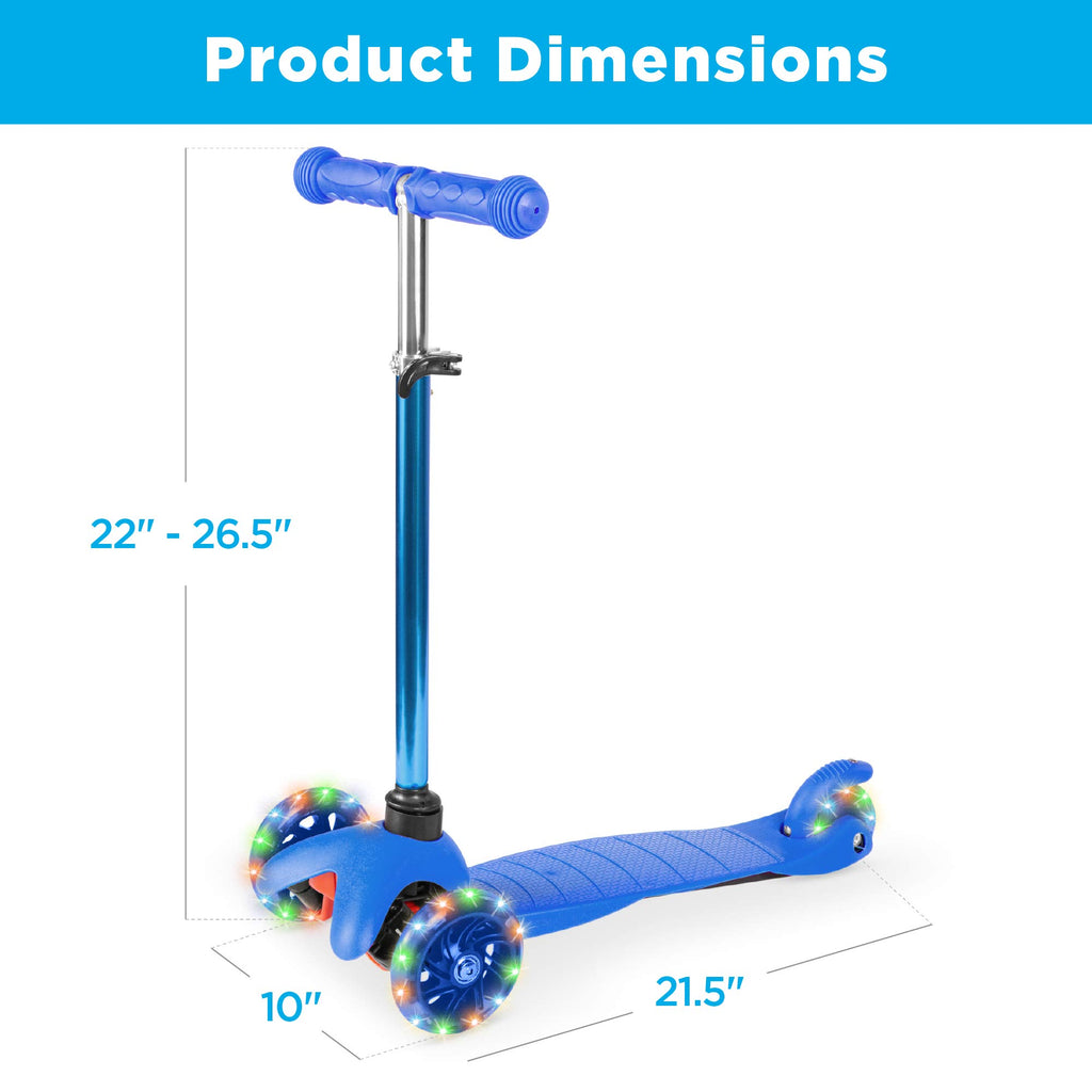 Kids 3-Wheel Scooter with LED Light-Up Wheels I559