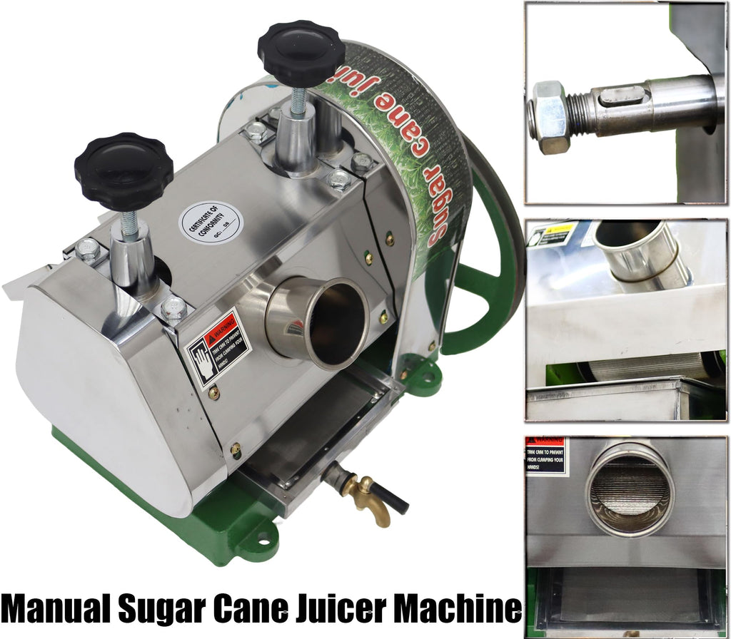 Manual Sugar Cane Juicer Machine with 2 Peeling Knives O21118