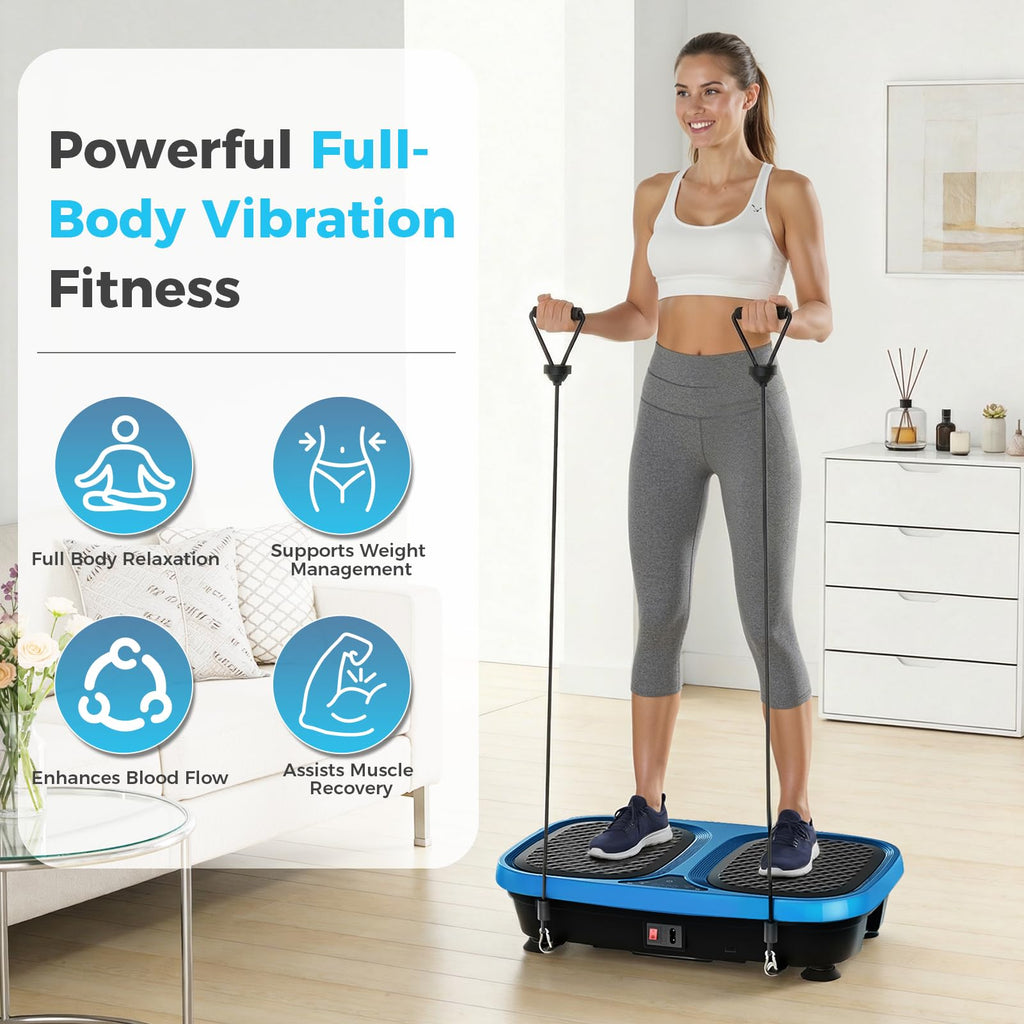 Vibration Plate Exercise Machine with Pull Ropes B4460