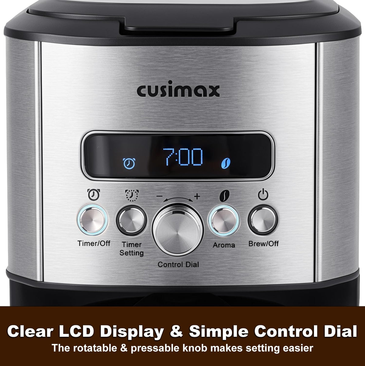 12 Cup Programmable Drip Coffee Maker with Glass Carafe V840845