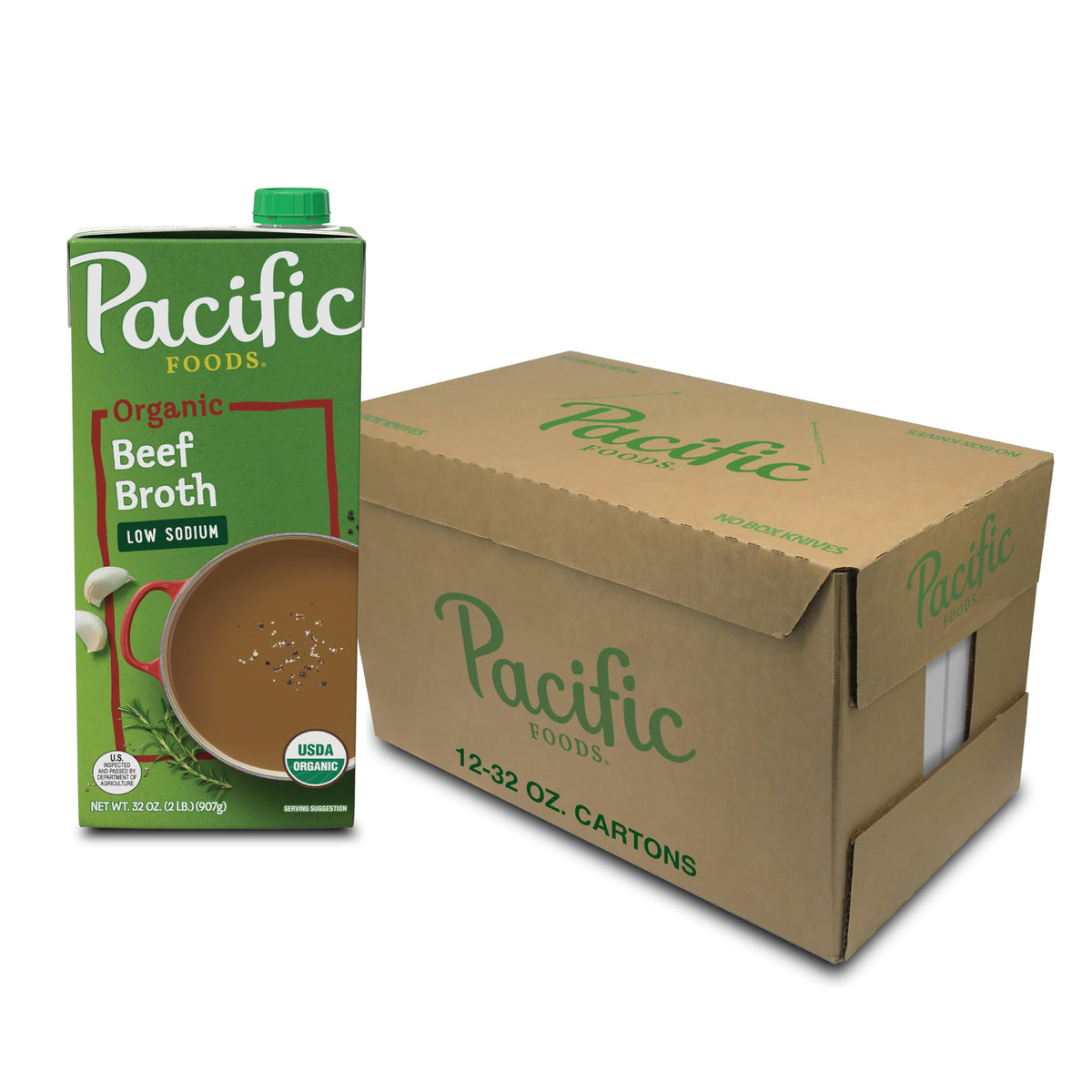 Low Sodium Organic Beef Broth 32 oz 12 Pack L27297