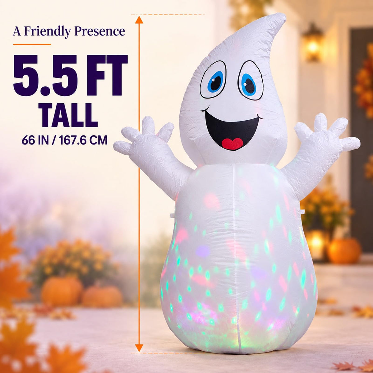 5.5 FT Inflatable Ghost with Light M441950