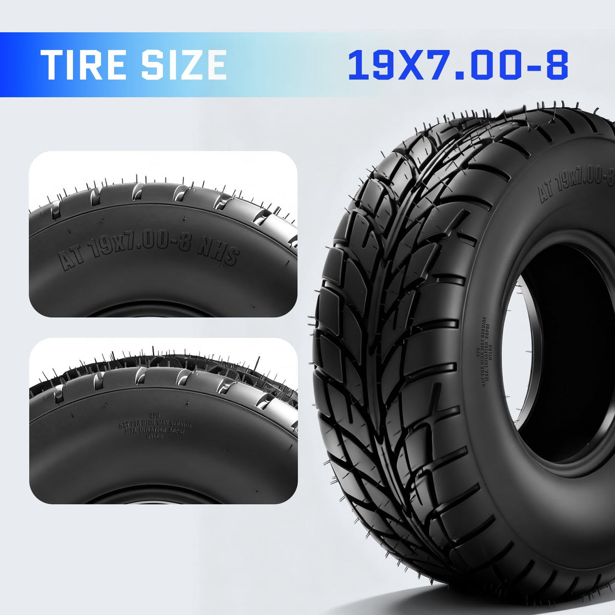 19x7-8 ATV/UTV Tires Set of 2 D865985