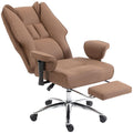 Brown Ergonomic Reclining Office Chair with Footrest J58280