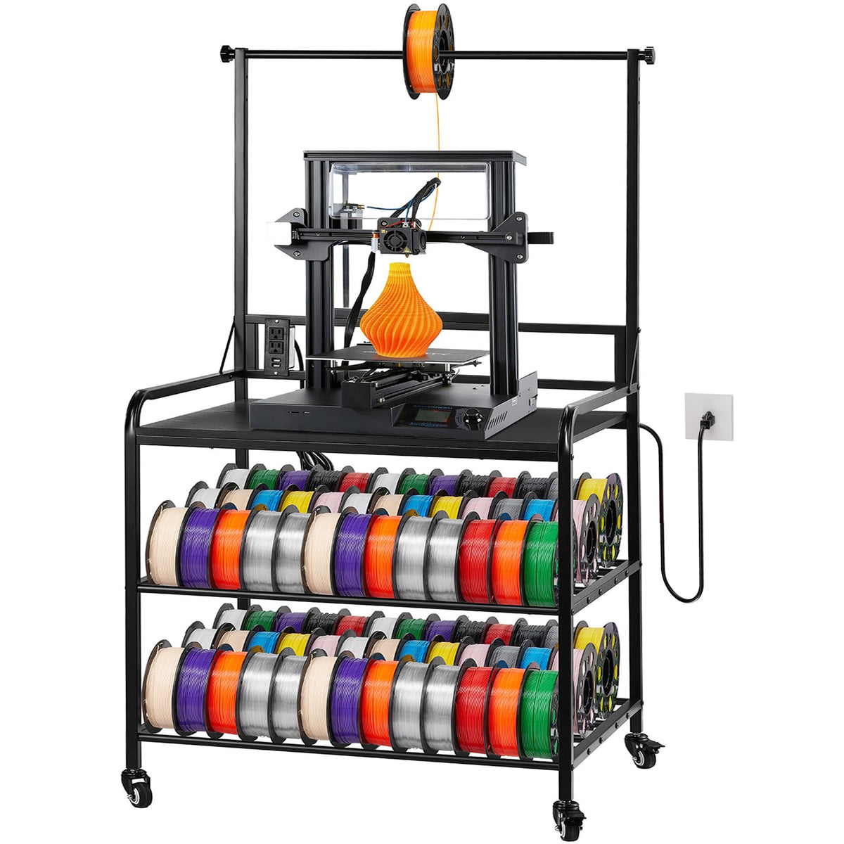 3-Tier Filament Storage Rack with Wheels F719