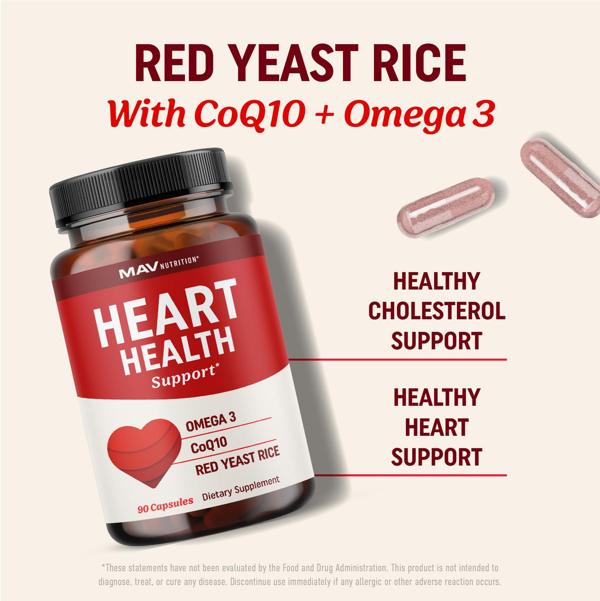 Red Yeast Rice with CoQ10 + Omega 3 1200mg O1279
