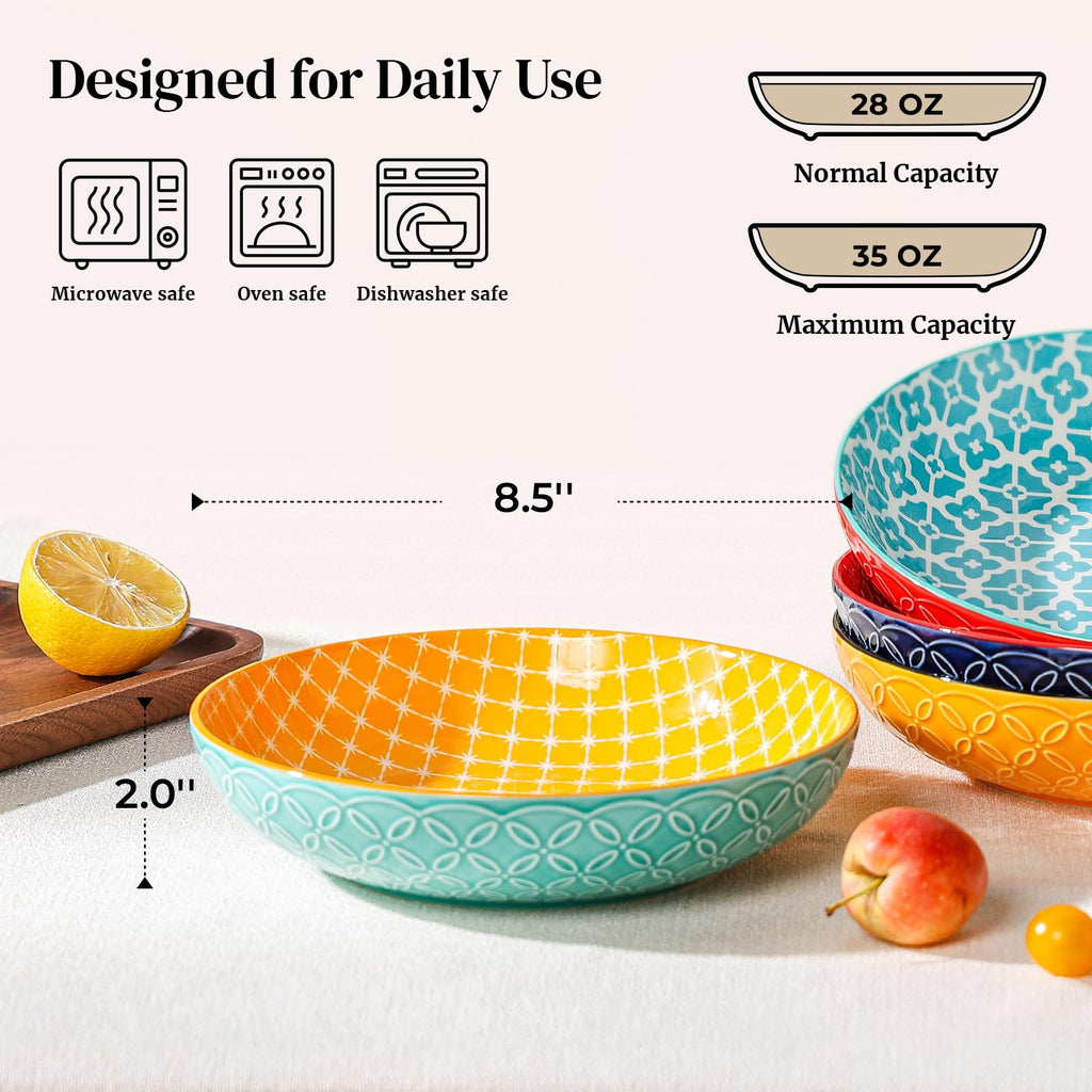 8.5" Porcelain Serving Bowls Set of 4 O5837