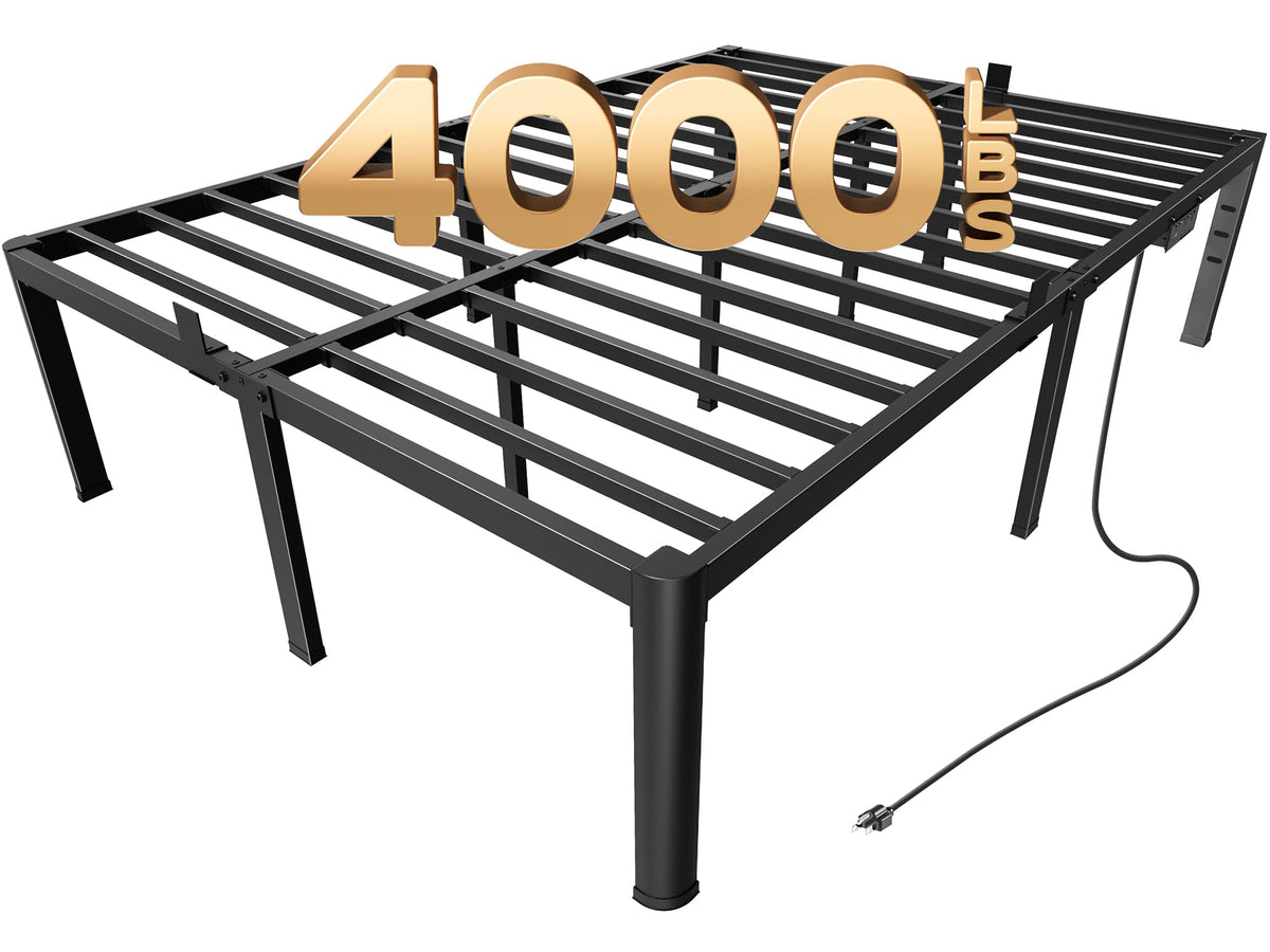 Queen Bed Frame with Charging Station U378340
