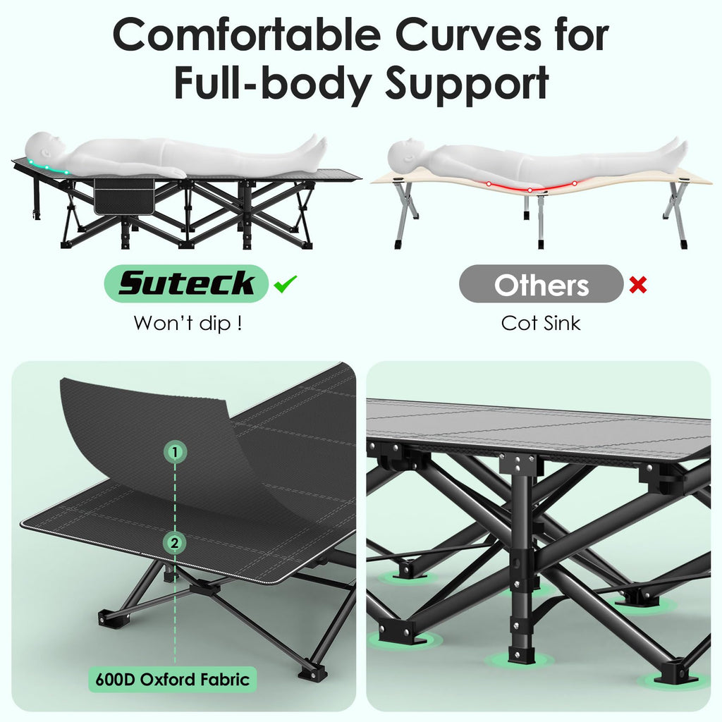 Folding Camp Cot with Cushion U78012