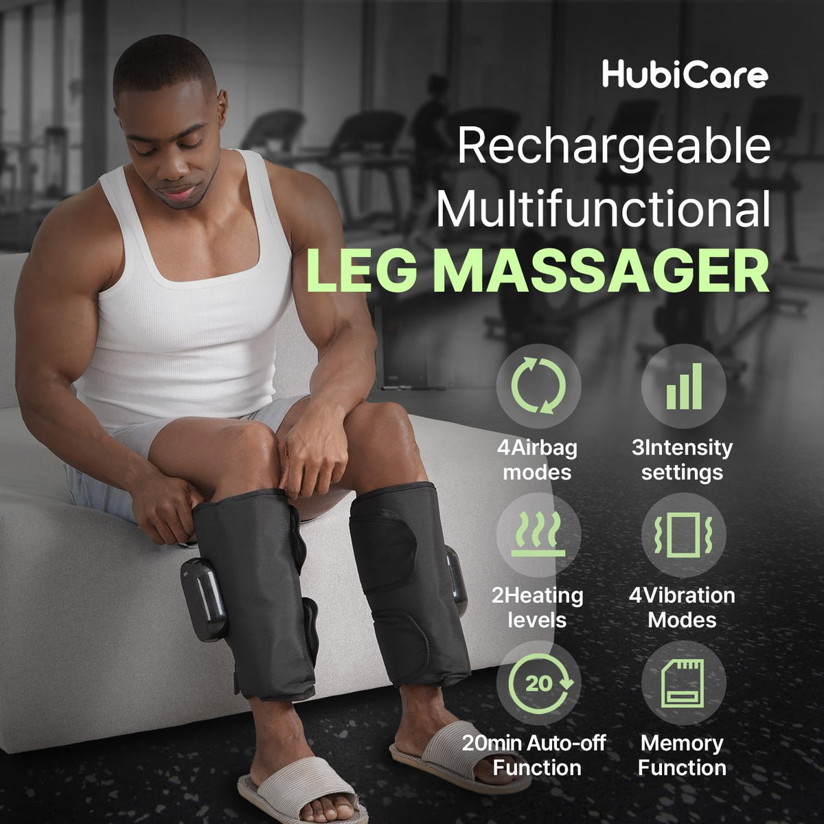 Heated Air Compression Cordless Leg Massager with Extension (Pair) K59710