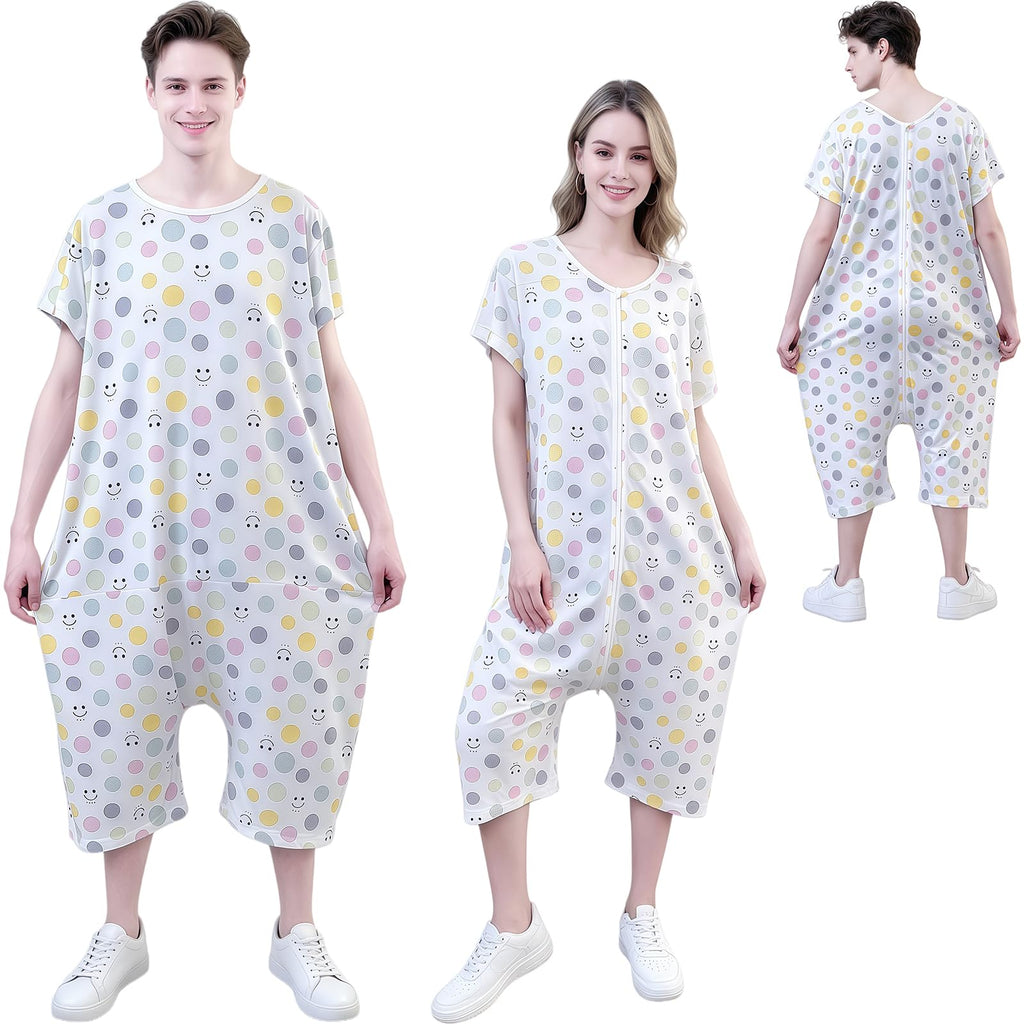 Reversible Incontinence Jumpsuit with Zipper R307