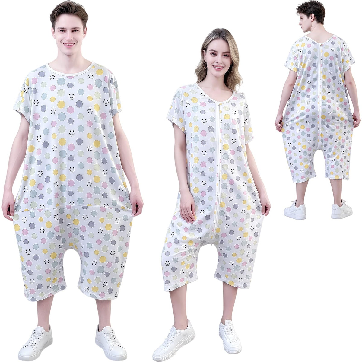 Reversible Incontinence Jumpsuit with Zipper R307